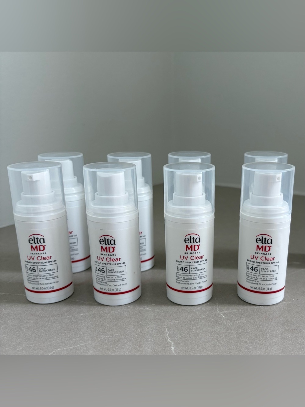 NEW EltaMD UV Clear SPF 46 Sunscreen (Lot of 8, Trazel Size)